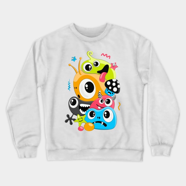 Bright cartoon doodle Crewneck Sweatshirt by AndreKENO